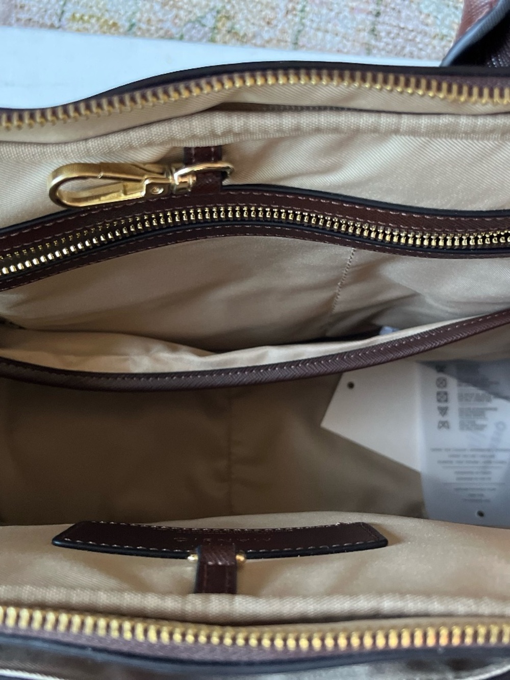 La Mansio Italian Premium Leather laptop work bag backpack Chocolate Brown Color - Picture 11 of 12